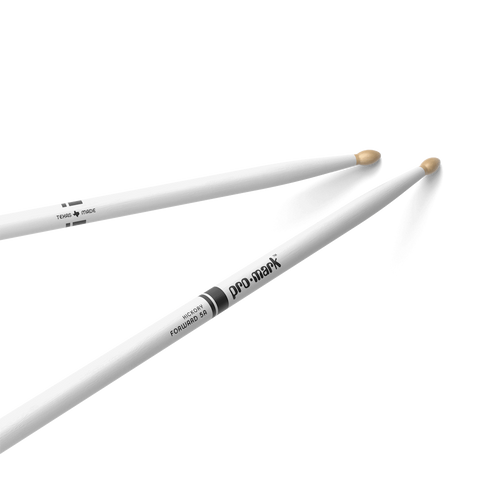 ProMark Classic Forward Painted Hickory Drumsticks - 5A Wood, White