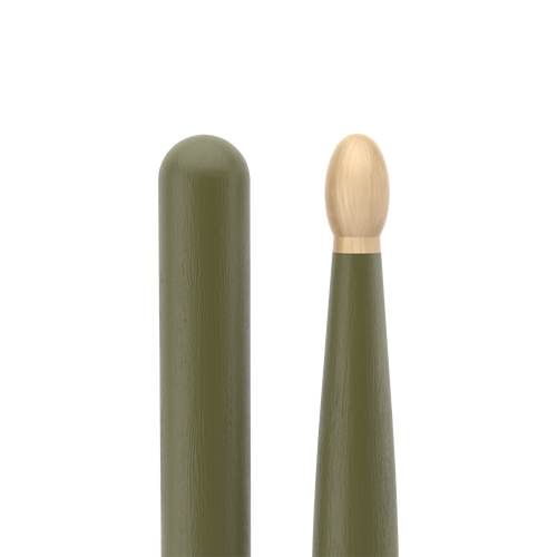 Promark Classic Forward Painted Hickory Drumsticks - 5B Wood, Army Green Promark Classic Forward Painted Hickory Drumsticks - 5B Wood, Army Green