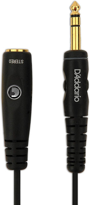 D'Addario Headphone Extension Cable - 1/4"F to 1/4"M - 10 ft.
