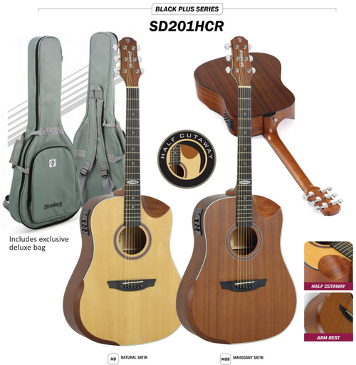 Strinberg SD-201 Acoustic-Electric Guitar w/Gig Bag
