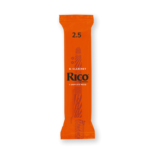 Rico Bb Clarinet Reeds - Strength #2.5 - Individually Packaged