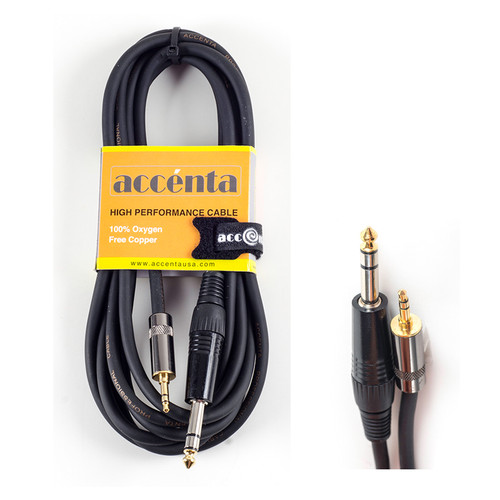 ACCENTA 10ft 3.5mm-to-1/4" TRS CABLE