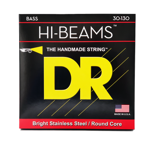 DR Strings Hi-Beams Bass Guitar Strings - 6-strings - Med (30-130)