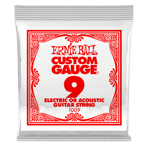 Ernie Ball Custom Gauge Plain Steel String - Single - 0.009