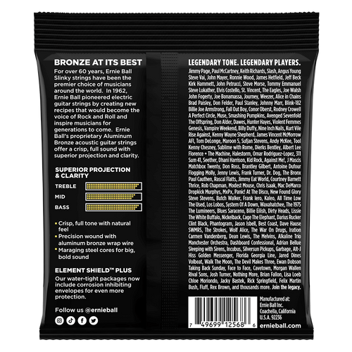 Ernie Ball 2568 Aluminum Bronze Acoustic Guitar Strings - Light (11-52) Ernie Ball 2568 Aluminum Bronze Acoustic Guitar Strings - Light (11-52)