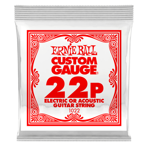 Ernie Ball Custom Gauge Plain Steel String - Single - 0.022