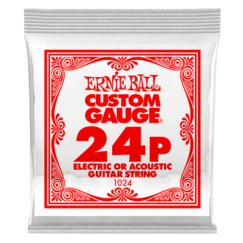Ernie Ball Custom Gauge Plain Steel String - Single - 0.024