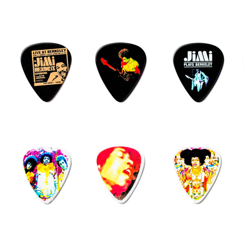 Dunlop Jimi Hendrix Signature Guitar Pick Set - Medium - Experienced? Pick Tin (pack of 6)