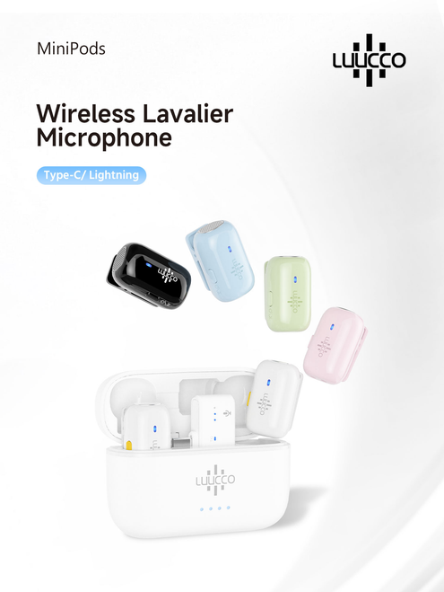 LUUCCO Tech MiniPods Dual Wireless Lavalier Microphones
