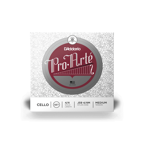 D'Addario Pro-Arte Cello String Set - 4/4 Scale, Medium Tension
