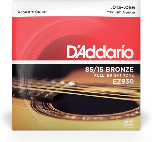 D'Addario EZ930 85/15 Bronze Acoustic Guitar Strings - Medium (13-56)