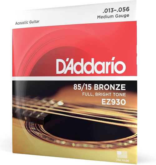 D'Addario EZ930 85/15 Bronze Acoustic Guitar Strings - Medium (13-56)