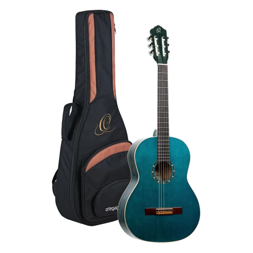 Ortega Family Series Slim Neck Classical Guitar – Ocean Blue w/Gigbag
