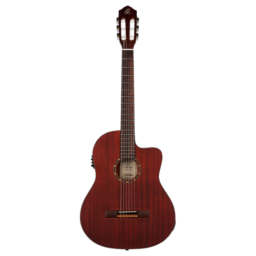 Ortega Family Series Thinline Slim Neck Classical Guitar - All-Mahogany