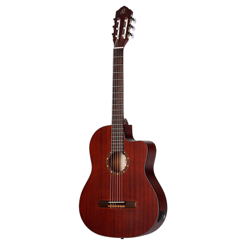 Ortega Family Series Thinline Slim Neck Classical Guitar - All-Mahogany