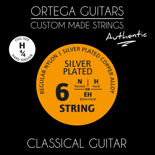 Ortega Authentic Series Classical Nylon String Set - Hard Tension