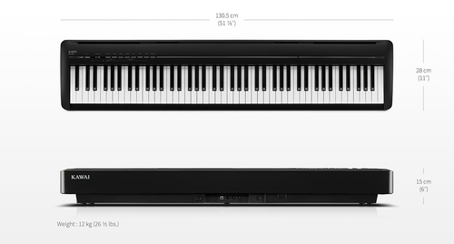 Kawai ES120 88-key Digital Stage Piano with Stand and Pedal