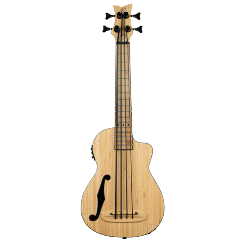 Ortega Guitars Bamboo Series Solid-Body Ukulele Bass - Natural