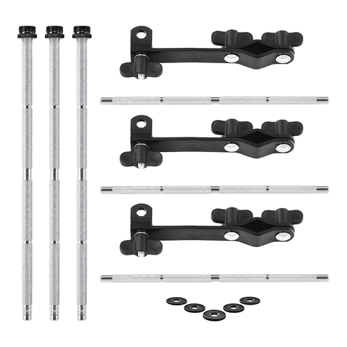 Meinl Percussion Cymbal Microphone Mount Set with Multi-Clamps, Short Rods and Counter Nuts
