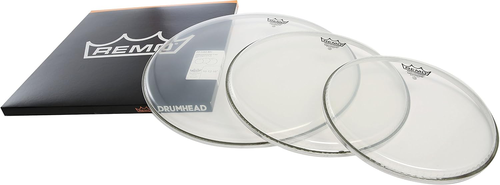 Remo Ambassador Clear Tom Pack - 10"/12"/16"