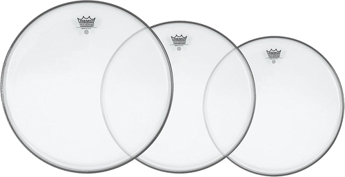 Remo Ambassador Clear Tom Pack - 10"/12"/16"