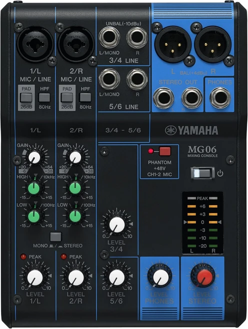 Yamaha MG06X Analog Mixer with Effects - 6-Channel