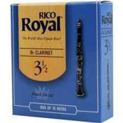 Rico Royal Bb Clarinet Reeds, Strength 2.5, 10-Pack