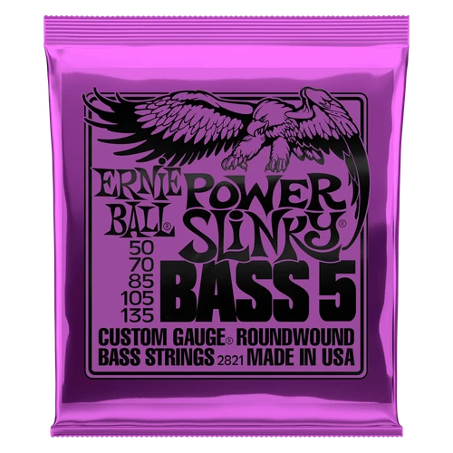 Ernie Ball 2821 Slinky Bass Guitar Strings - 5-String - Power Slinky (50-135)