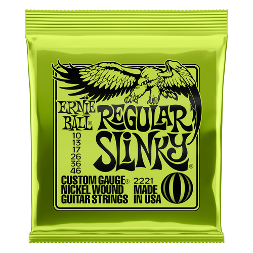 Ernie Ball 2221 Slinky Nickel Wound Electric Guitar Strings - Regular Slinky (10-46)
