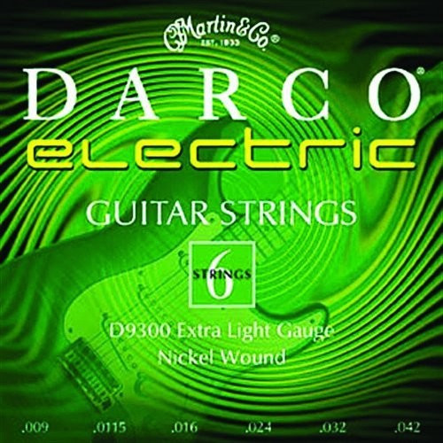 Martin D9300 Darco Nickel Wound Electric Guitar Strings, Extra Light