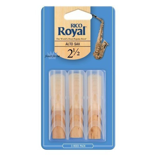 Royal Alto Sax Reed - Strength #2.5 - 3-pack
