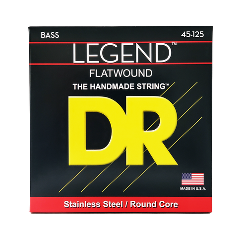 DR Strings Legend Flat Wound Bass Guitar Strings - 5-string - Med (45-125)