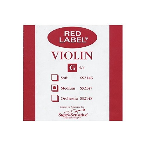 Super Sensitive Red Label 2147 Violin G String, 4/4 Medium