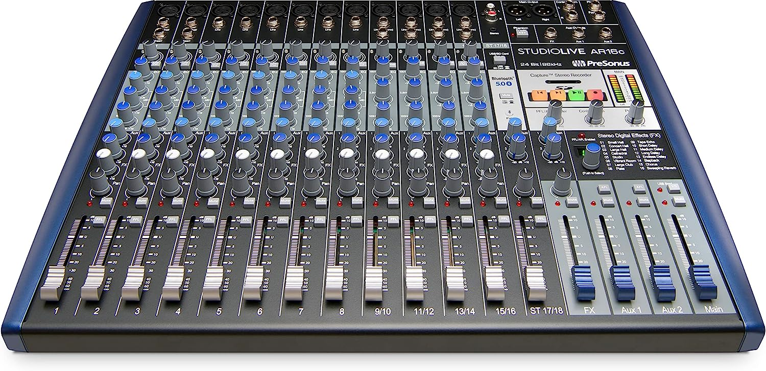 Table de mixage Presnus SLMAR16 USB 18 canaux enregistrement multicanal