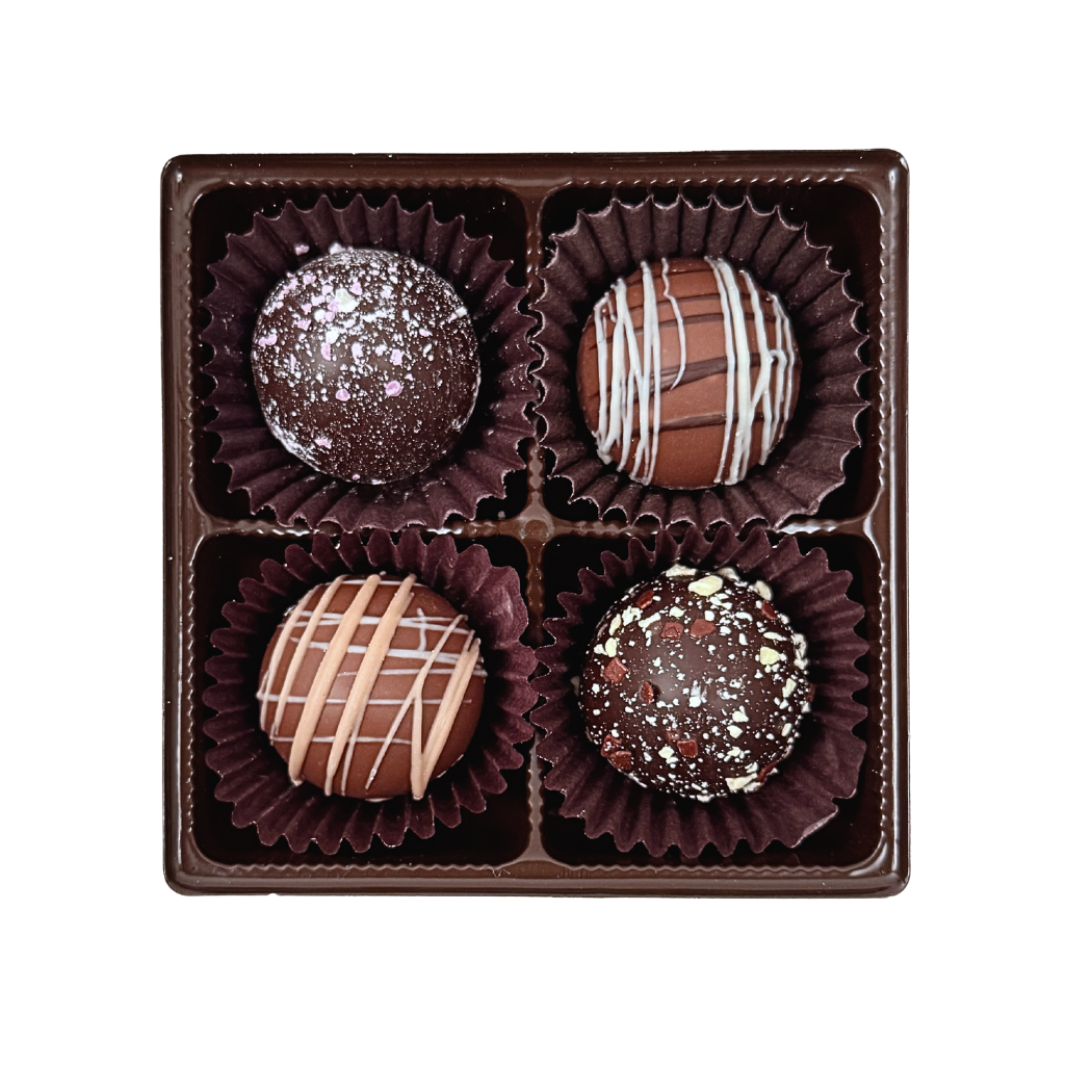 4 Piece Assorted Truffles | Chocolate is the Answer Gift Box - Van