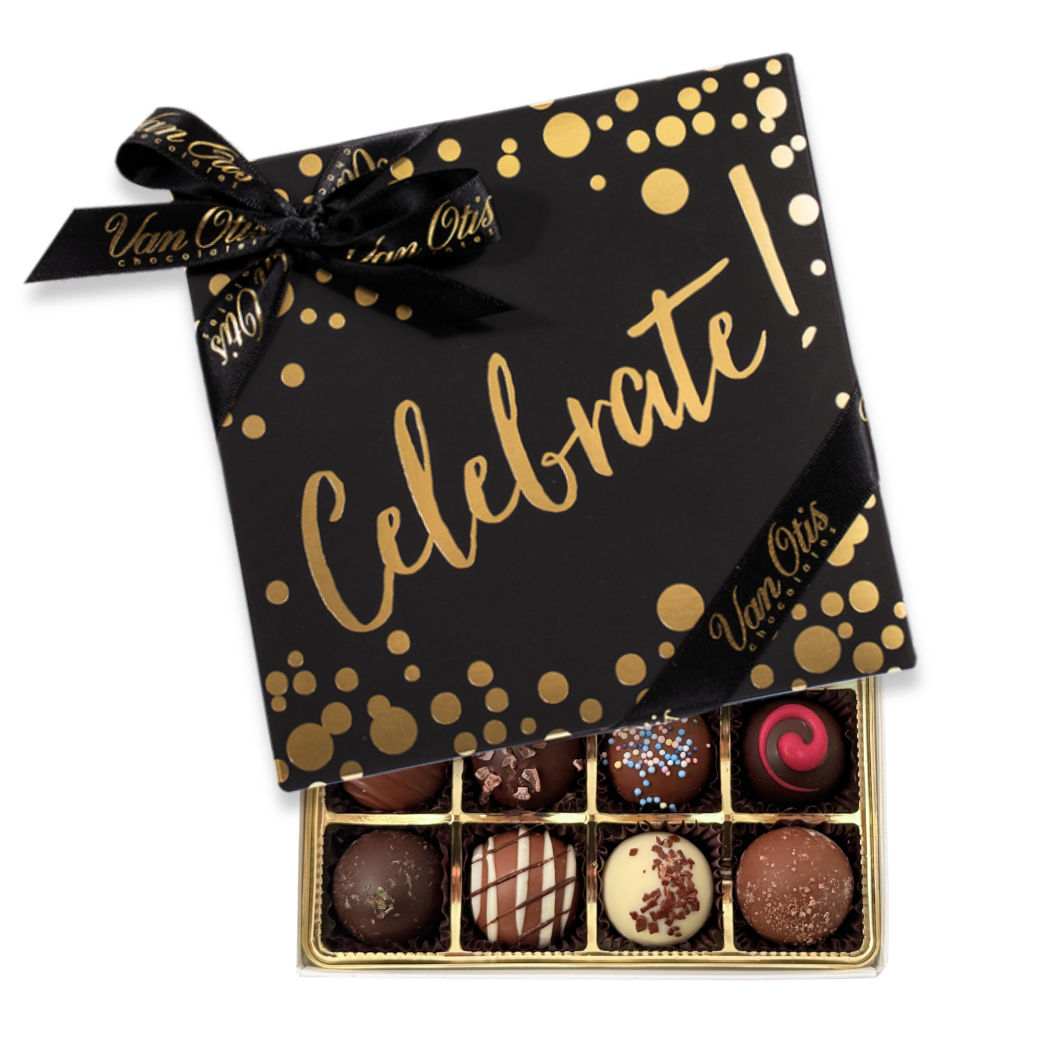 16 Piece Assorted Truffles | Celebrate! Gift Box - Van Otis Chocolates