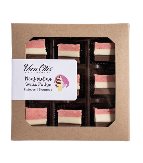 Neapolitan Swiss Fudge 9pc Box