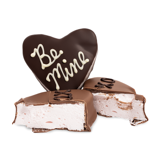 Milk Chocolate Vanilla Marshmallow Heart "Be Mine"