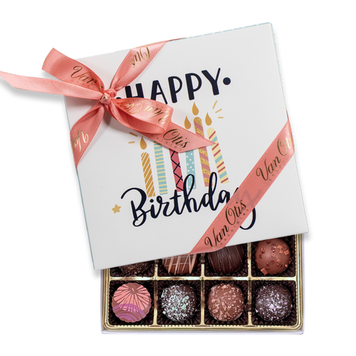 16 Piece Assorted Truffles |  Happy Birthday Gift Box