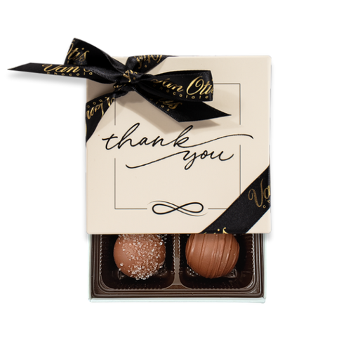 4 Piece Assorted Truffles | Thank You Gift Box