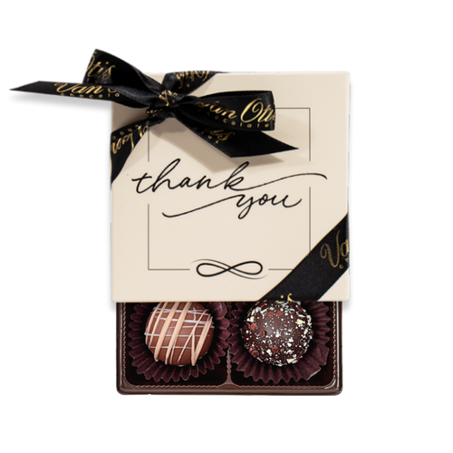 4 Piece Assorted Truffles | Thank You Gift Box