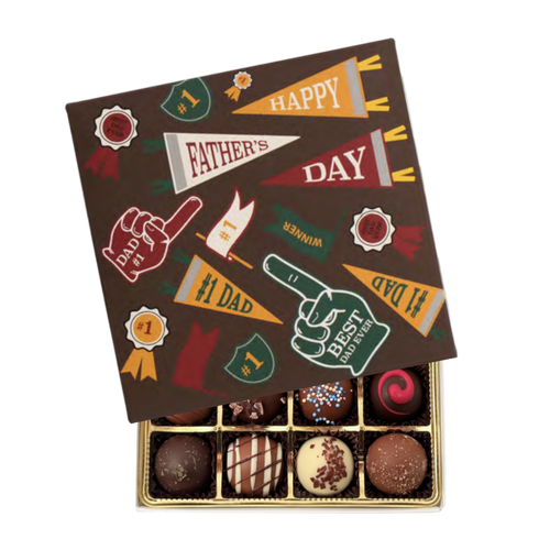 16 Piece Assorted Truffles | #1 Dad Father's Day Gift Box