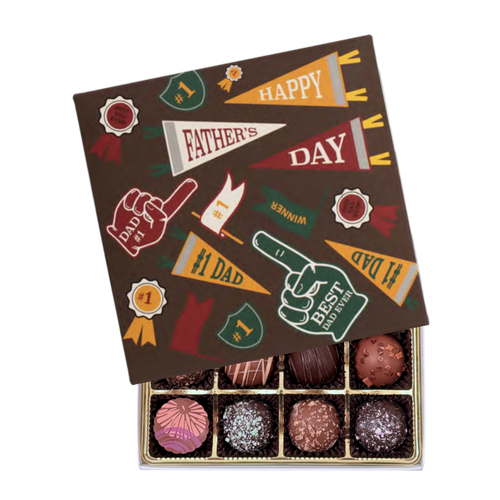 16 Piece Assorted Truffles | #1 Dad Father's Day Gift Box