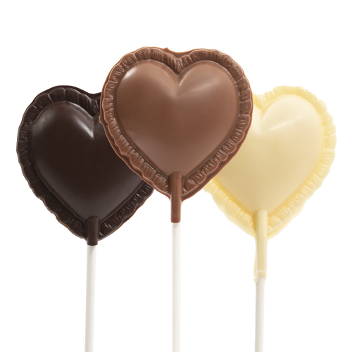 Chocolate Heart with Ruffles Pop