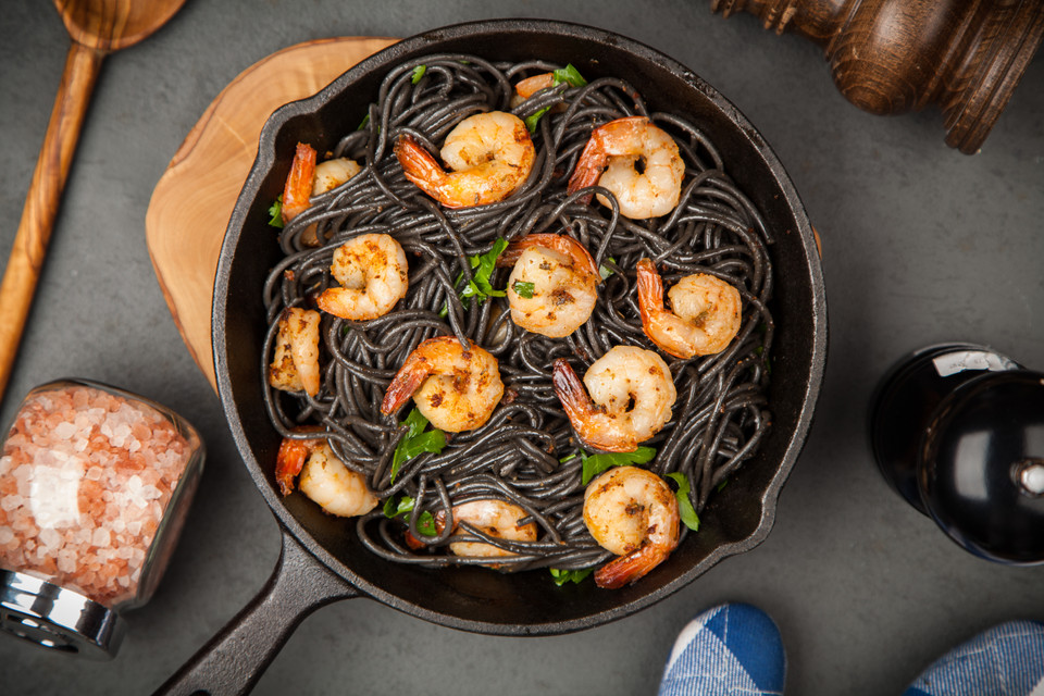 ​Learn to Master Making Squid Ink Pasta & Shrimp