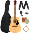 Fender FA-125 Dreadnought Acoustic Guitar - Black, With Gig Bag And 2-Year Warranty, Great For Beginners