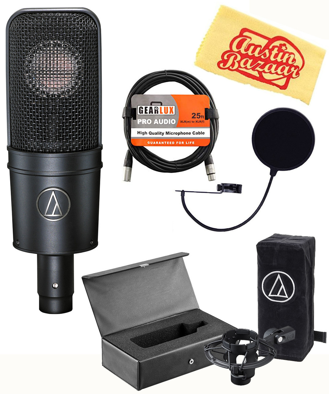 Audio-Technica AT4040 Cardioid Condenser Microphone w/ Pop Filter