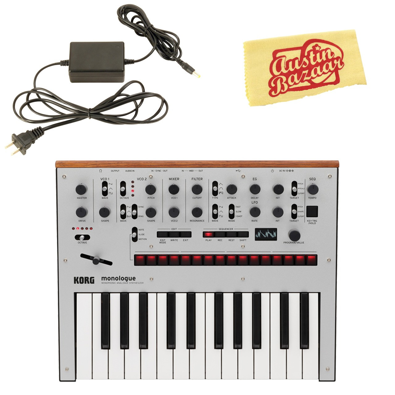 KORG monologue　アナログシンセサイザー　シルバー Amazon.com: Korg monologue Monophonic Analog Synthesizer w