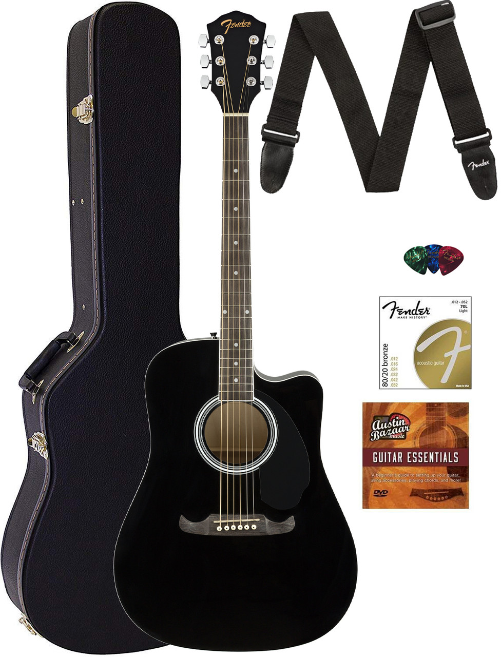 Fender FA-125CE Dreadnought Cutaway Acoustic-Electric Guitar