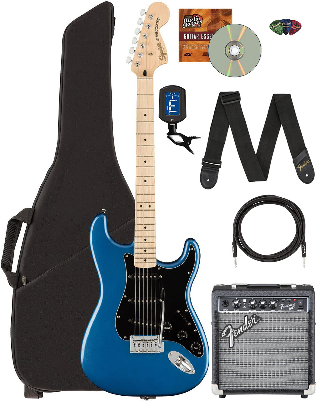 Fender Squier Affinity Stratocaster - Lake Placid Blue w/ Frontman